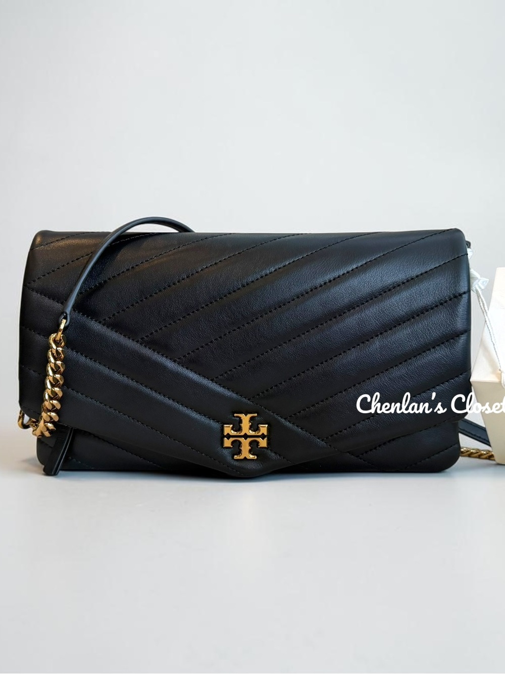 NWT Tory Burch Kira Chevron Clutch/ Shoulder Bag